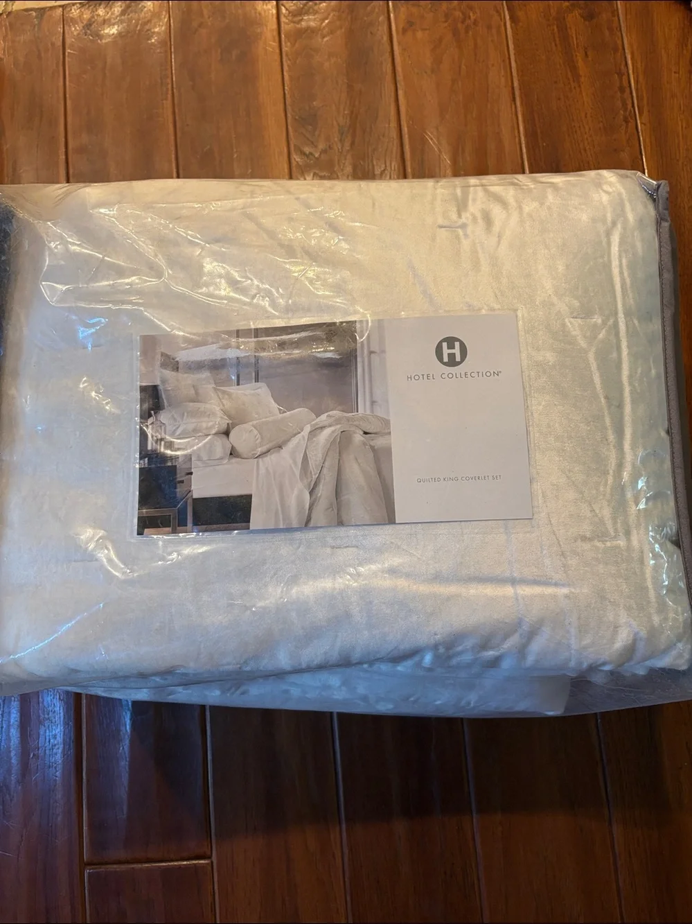Hotel Collection Solid Velvet Quilted Coverlet Set